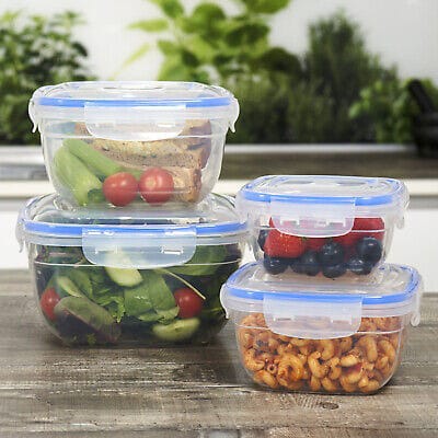 Pack of 4 Lock Seal Storage Containers.