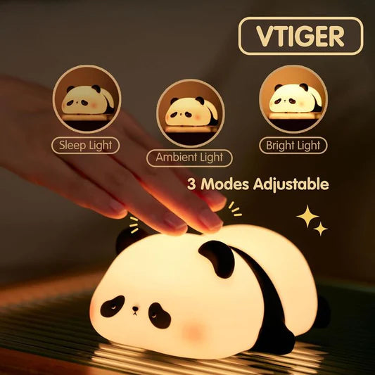 Silicone Panda Lamp 🐼 (Rechargeable)
