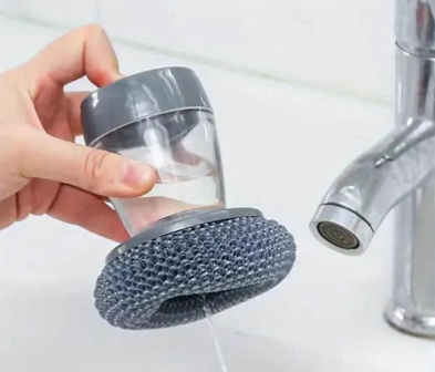 Kitchen Cleaning Dish Brush Scrubber with Soap Dispenser