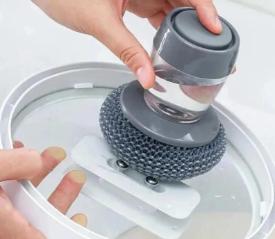 Kitchen Cleaning Dish Brush Scrubber with Soap Dispenser